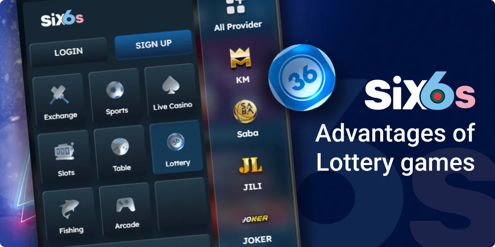Benefits of lottery games at Six6s