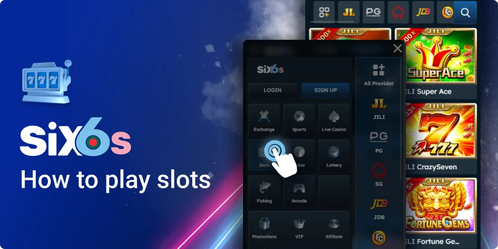 Six6s in-app casino instruction